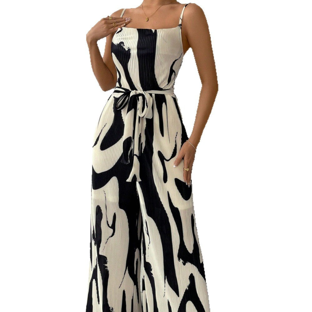 Sleeveless Suspender Jumpsuit