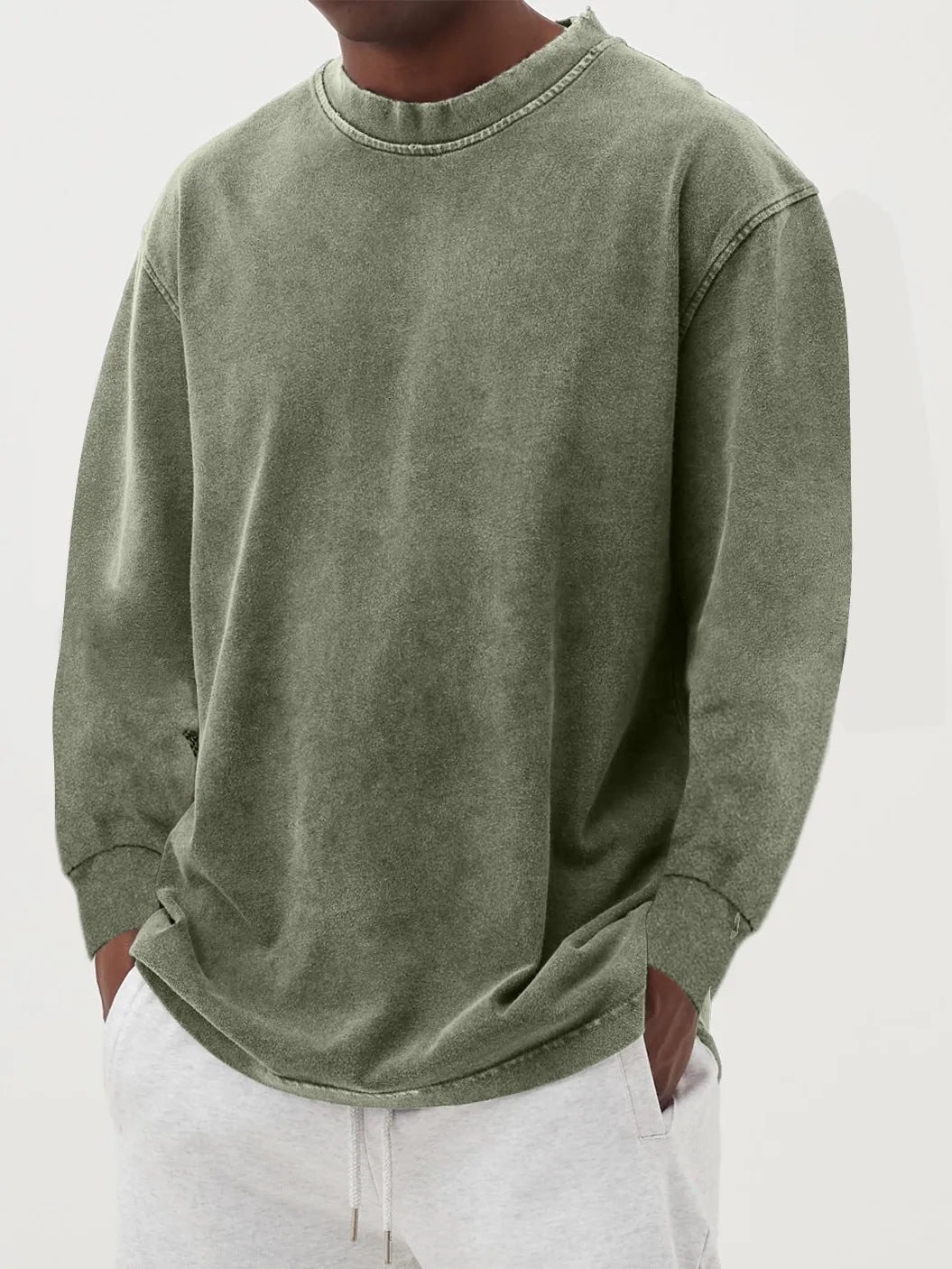 Washed Long-sleeved sweatshirts