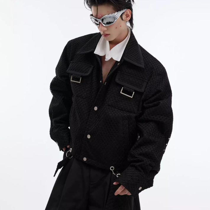 Grid Collar Jacket