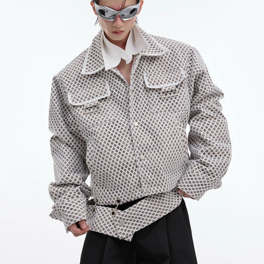 Grid Collar Jacket