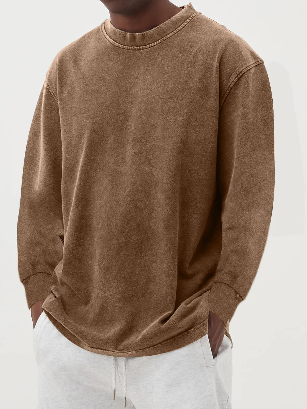 Washed Long-sleeved sweatshirts