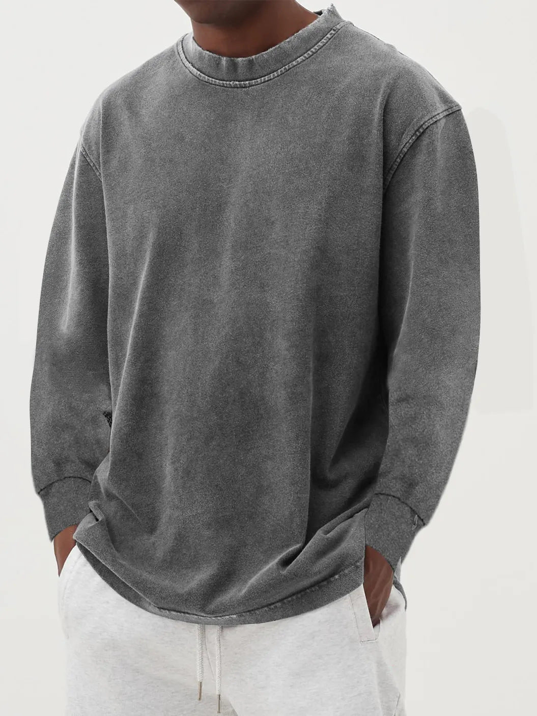 Washed Long-sleeved sweatshirts