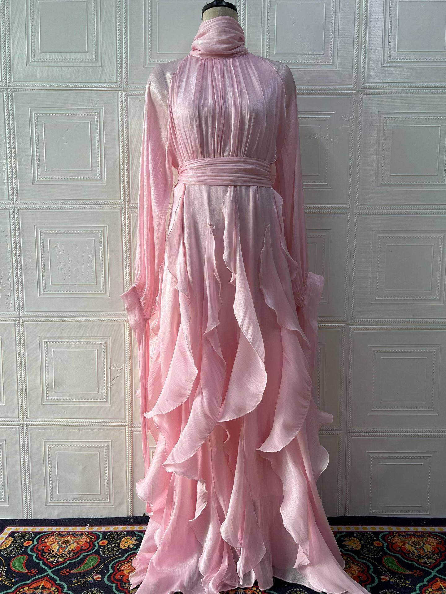 Ruffled Slim Fit Dress