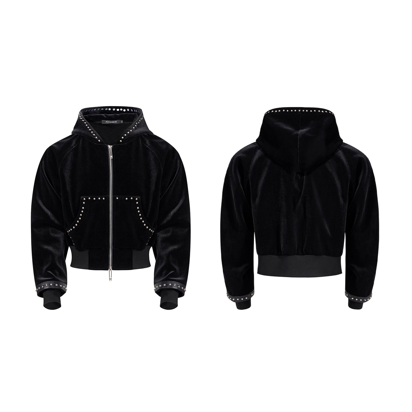 Gold Velvet Hooded Jacket