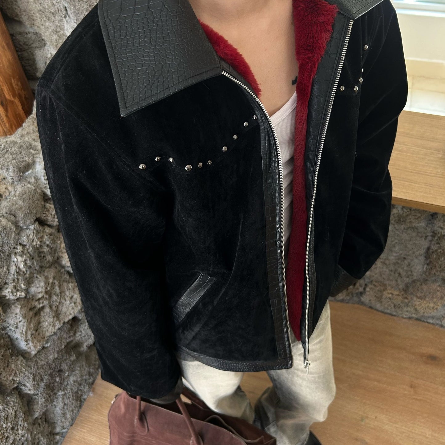 Leather Patchwork Jacket