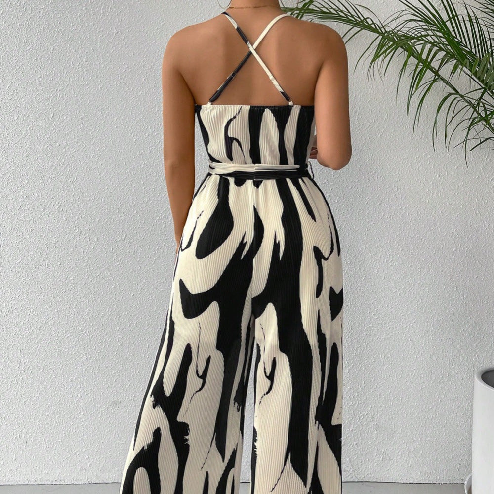 Sleeveless Suspender Jumpsuit