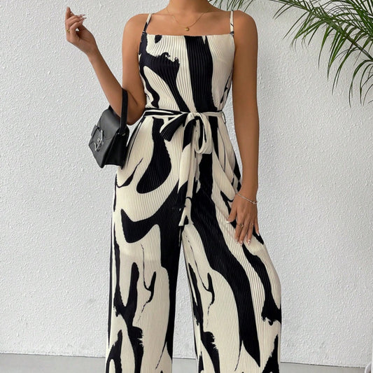 Sleeveless Suspender Jumpsuit